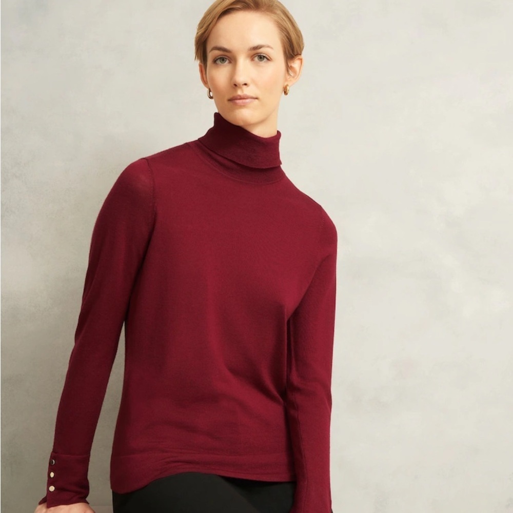 Talbots Women's Burgundy Turtleneck Sweater